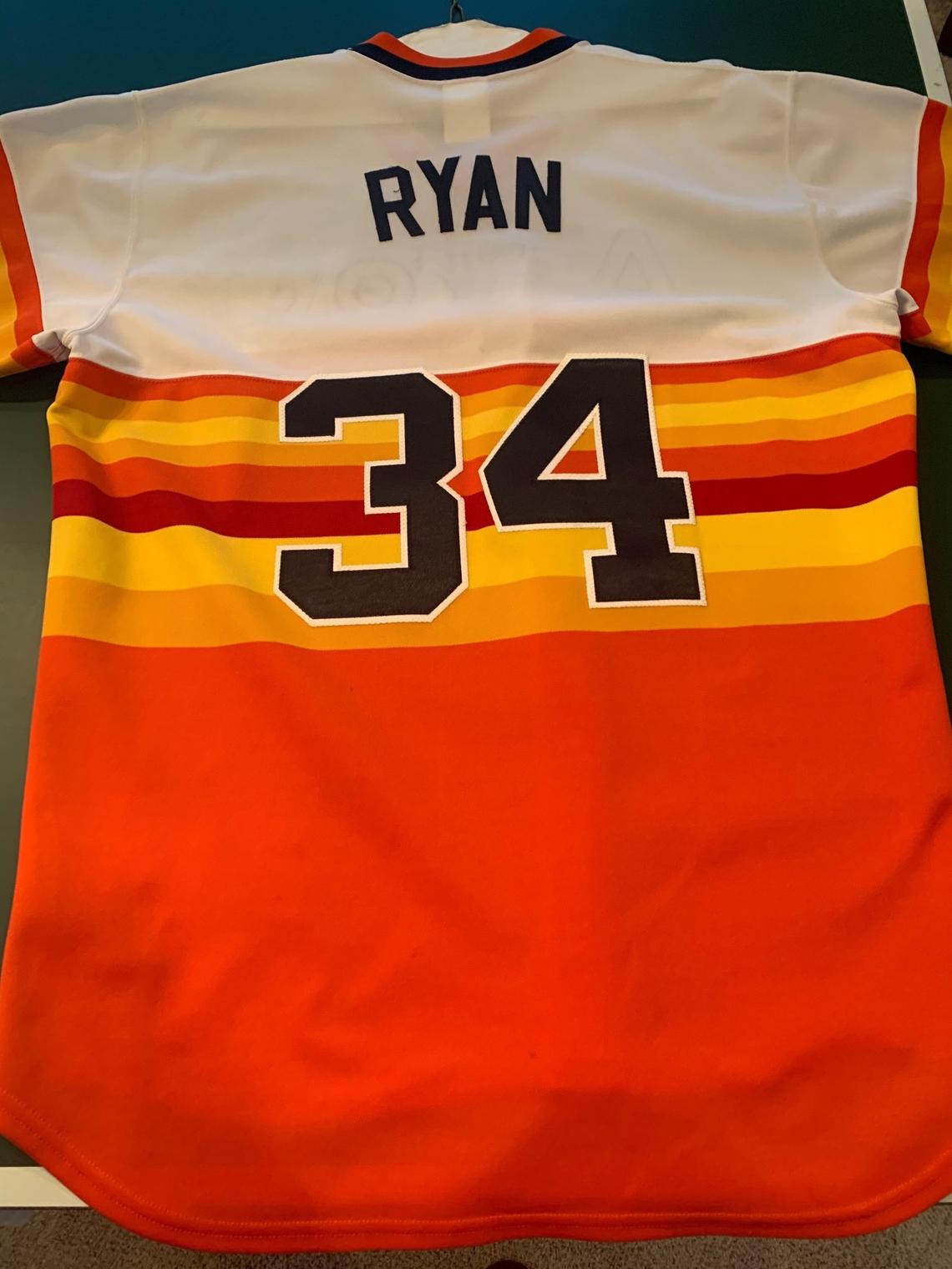 This is a retro Nolan Ryan jersey with the Houston Astros.