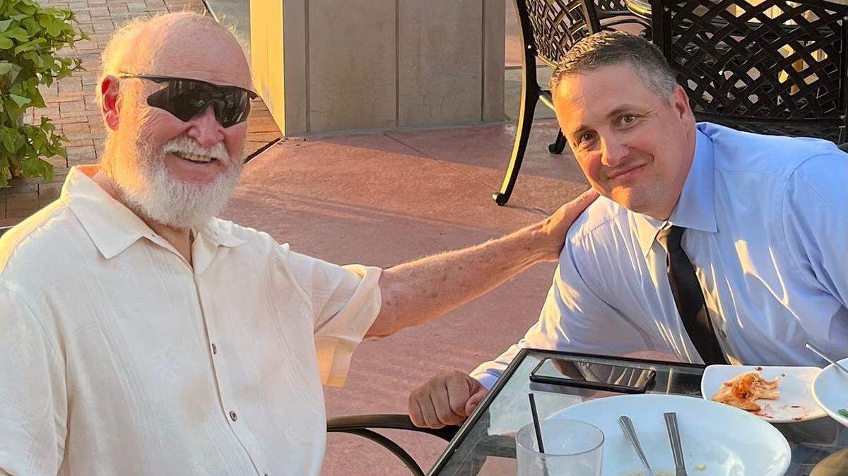 Wichita State athletic director Kevin Saal has spent almost all of his days on the job with Wichita State donors and Wichita community members, like former Shocker baseball coach Gene Stephenson.
