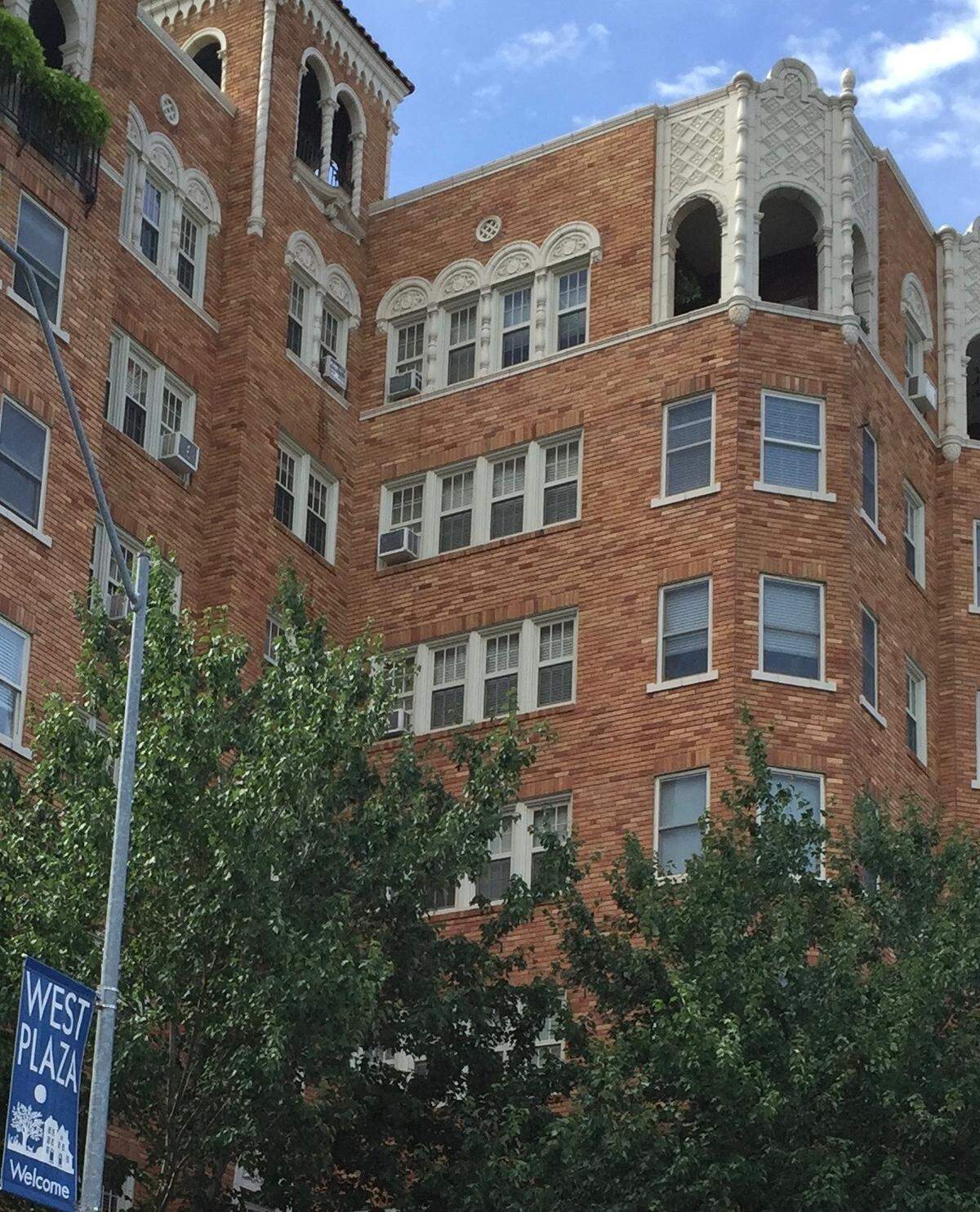This is the upper portion of part of the Washington Irving apartments just west of the Country Club Plaza in Kansas City where Wichitans Jo Anne Lofland and Art Busch enjoyed having a weekend apartment in a Nelle Peters-designed building in the Authors Block for a time.