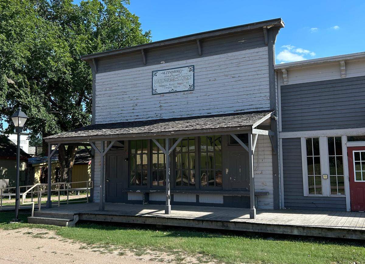 The building where Delmonico’s Restaurant once operated at Old Cowtown is now known as the Zimmerly Hardwares building and serves as a gathering spot for volunteers.