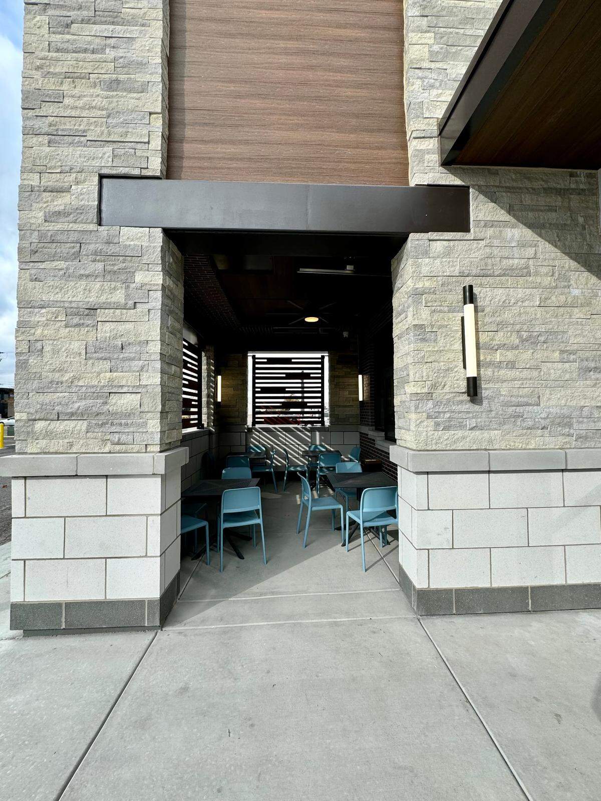 The Il Primo Espresso Cafe remodel includes the addition of an enclosed patio space in front.