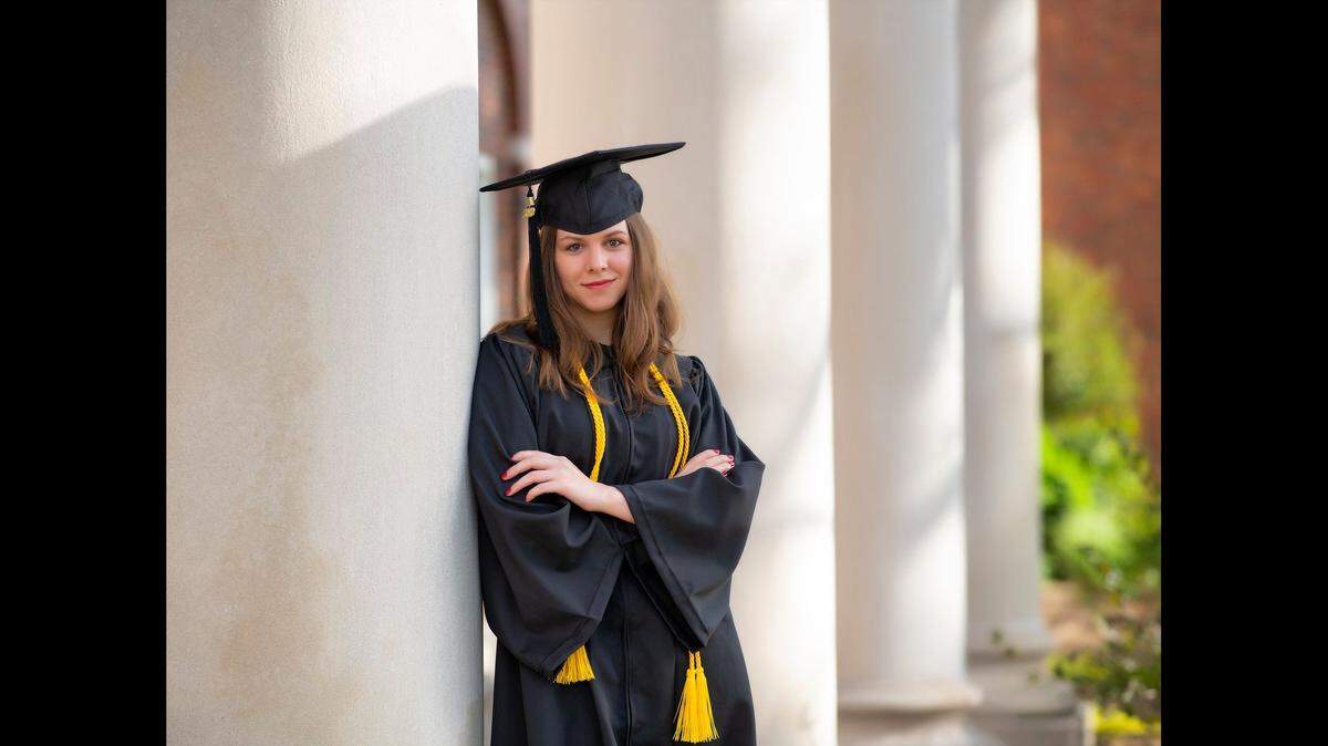Hannah Tobias earned a degree in criminal justice from Wichita State University this spring. Her family and friends will tune in to a virtual commencement ceremony Saturday because of COVID-19 precautions.