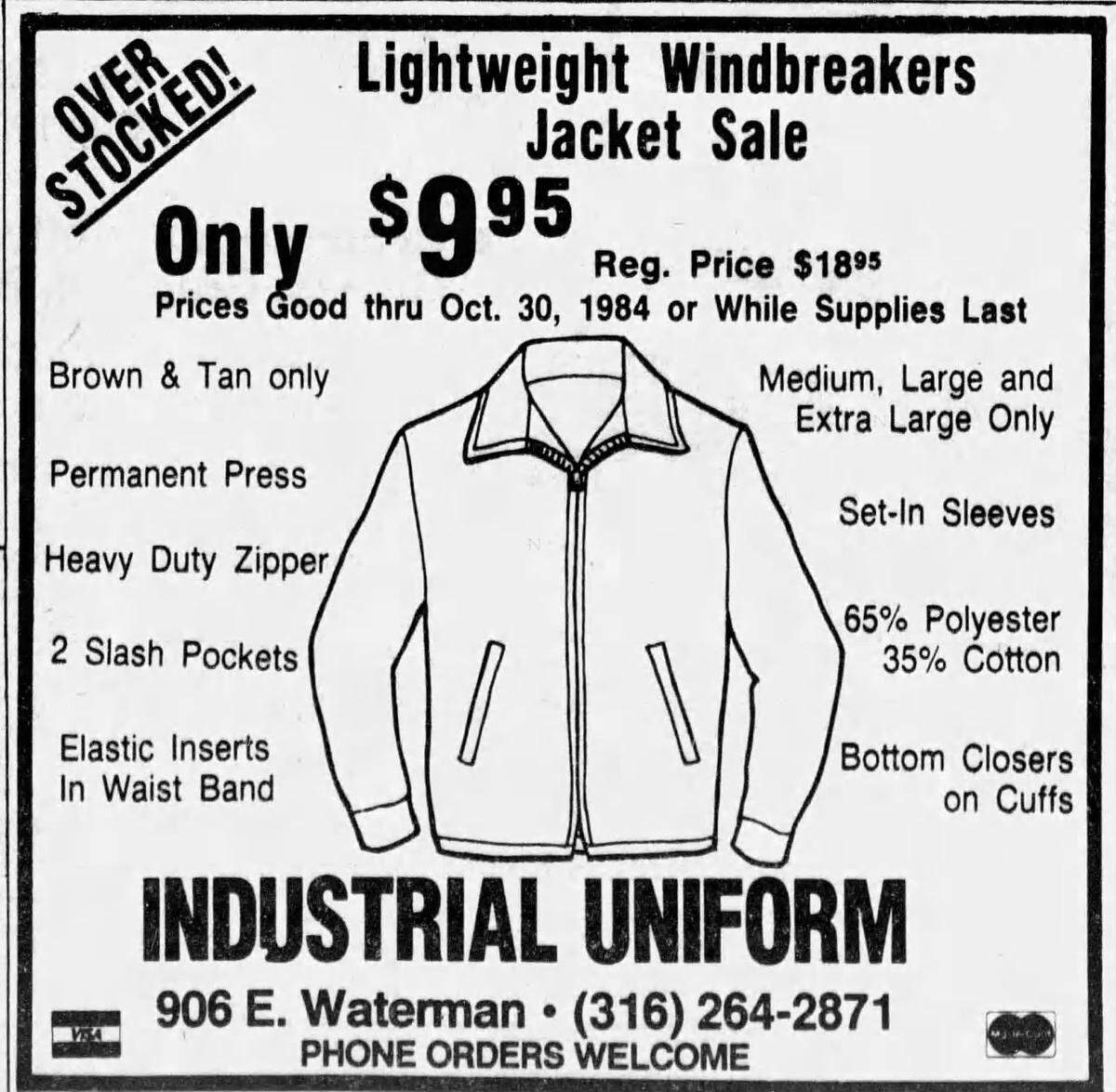 Industrial Uniform was operating inside the four-story warehouse at 906 E. Waterman when this ad ran in The Wichita Eagle in October 1984.