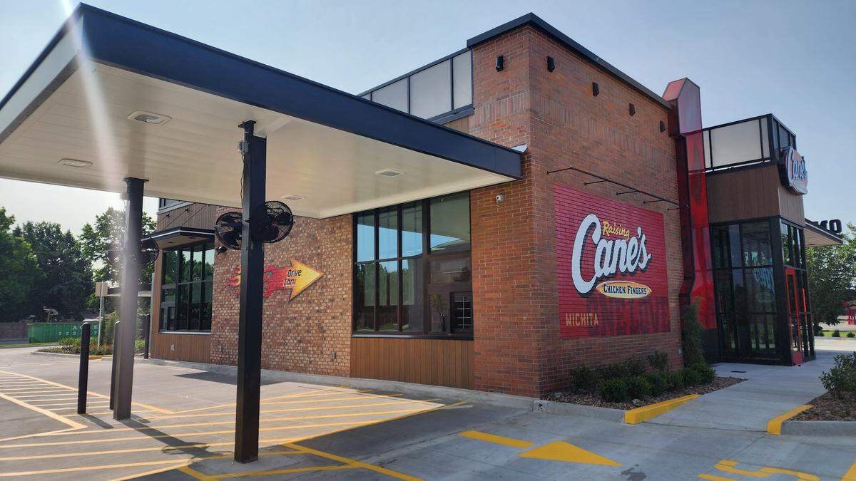 The drive-through at Wichita’s about-to-open Raising Cane’s restaurant