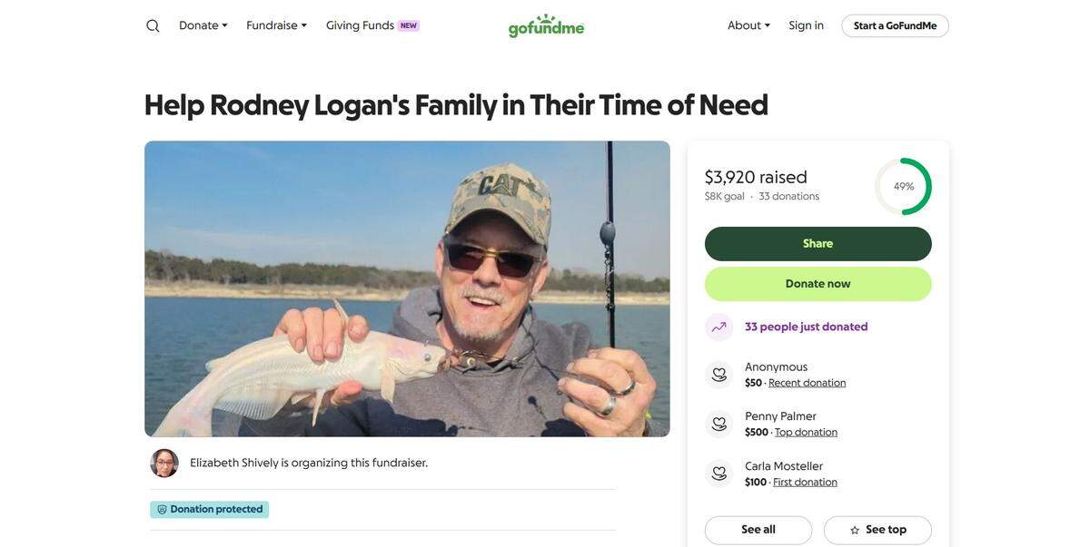 Rodney Logan’s GoFundMe campaign.