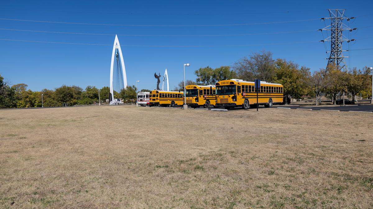 This grassy area on the west side of Exploration Place could soon be turned into additional parking.