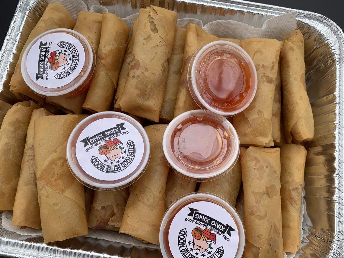 Xing Xing serves Vietnamese egg rolls by the dozen.