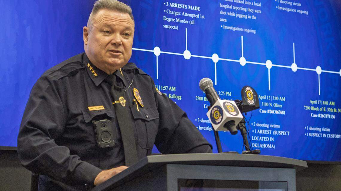 Wichita Police Chief Joe Sullivan provides an update on seven shootings that left 10 people injured. One person was killed, increasing the city's number of homicides so far this year to eight.