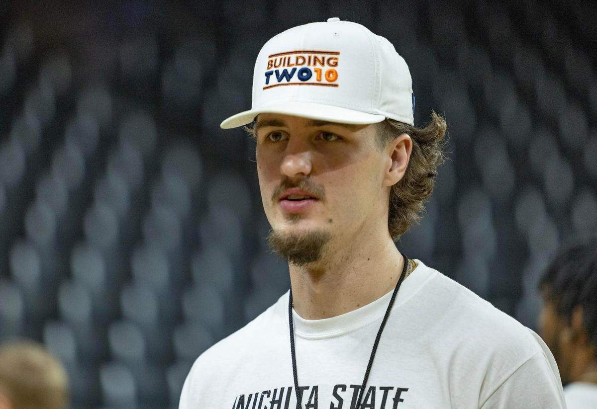 Wichita State transfer Jacob Germany, a 6-foot-11 center, could potentially share the court with last year’s starting center, Kenny Pohto, this season with the Shockers.