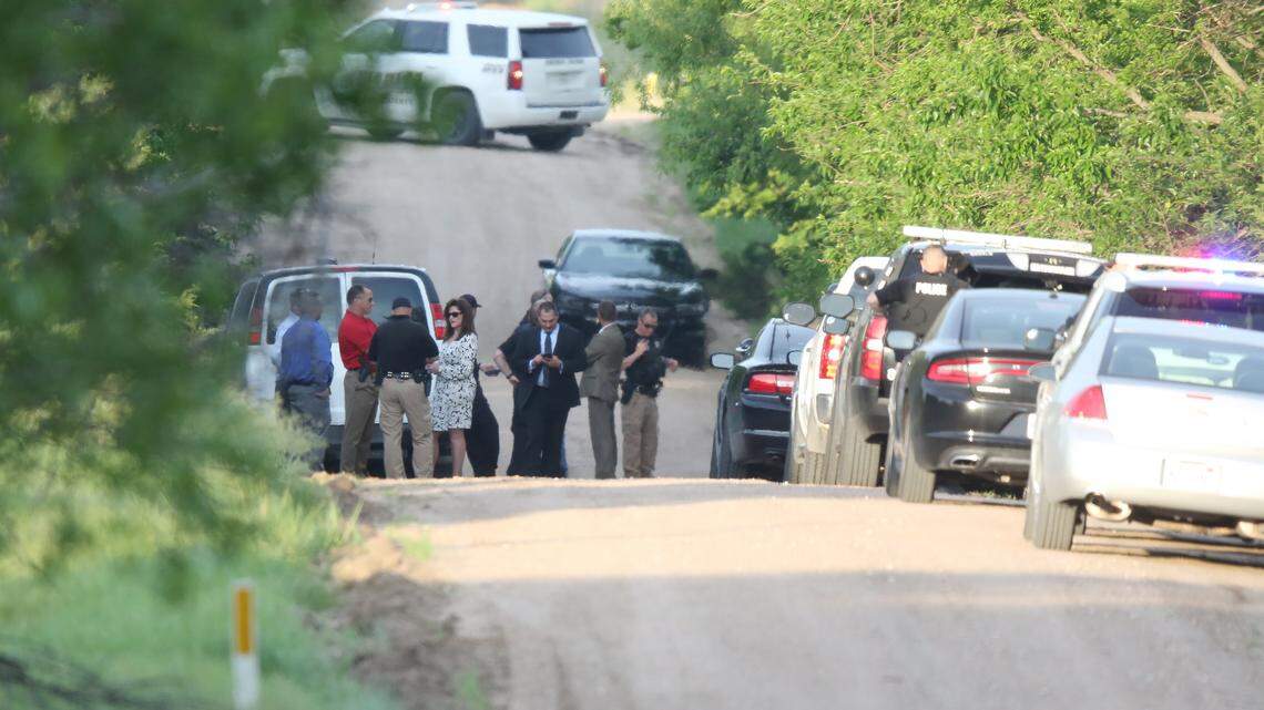 Police investigate a site in Harvey County near 96th Street Southeast and Oliver Road. The body of a small child found near a bridge was later identified as Lucas Hernandez.