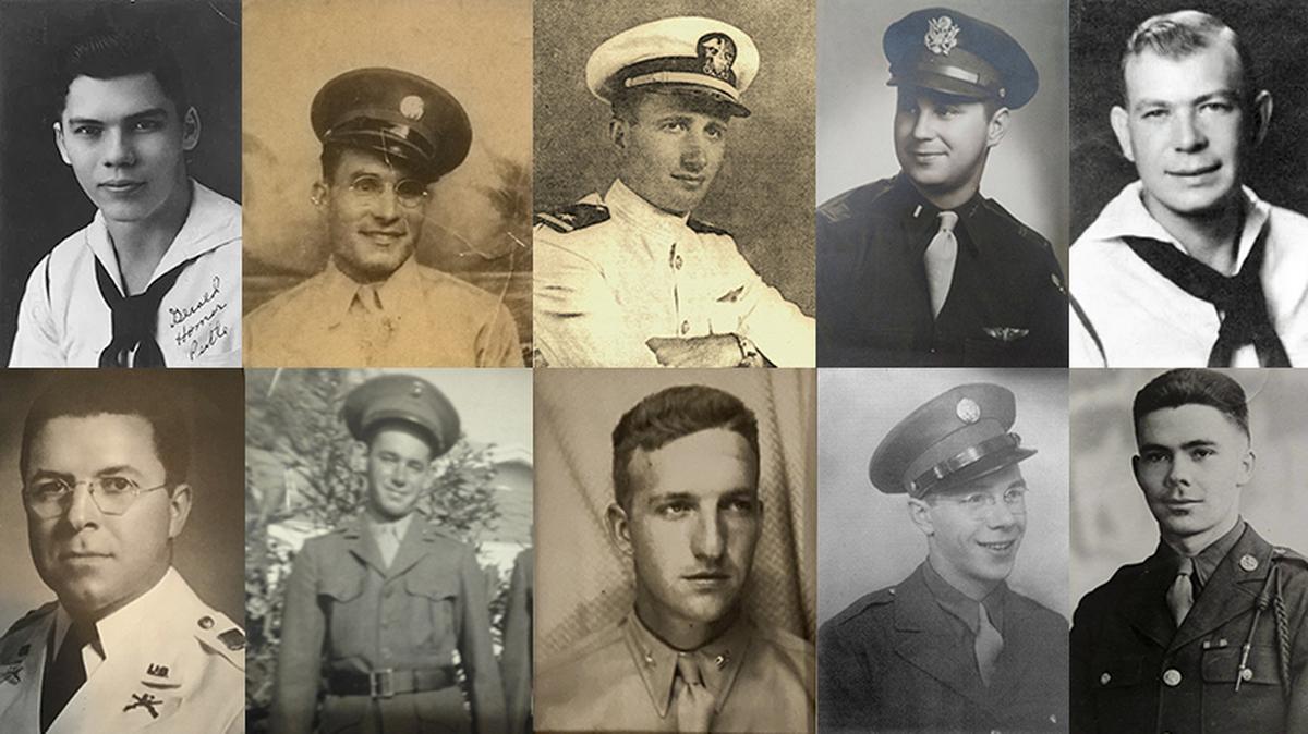 A project called Stories Behind the Stars is looking for volunteers to research and write about Kansans killed in World War II. Some of the more than 5,400 servicemen who died are pictured above.