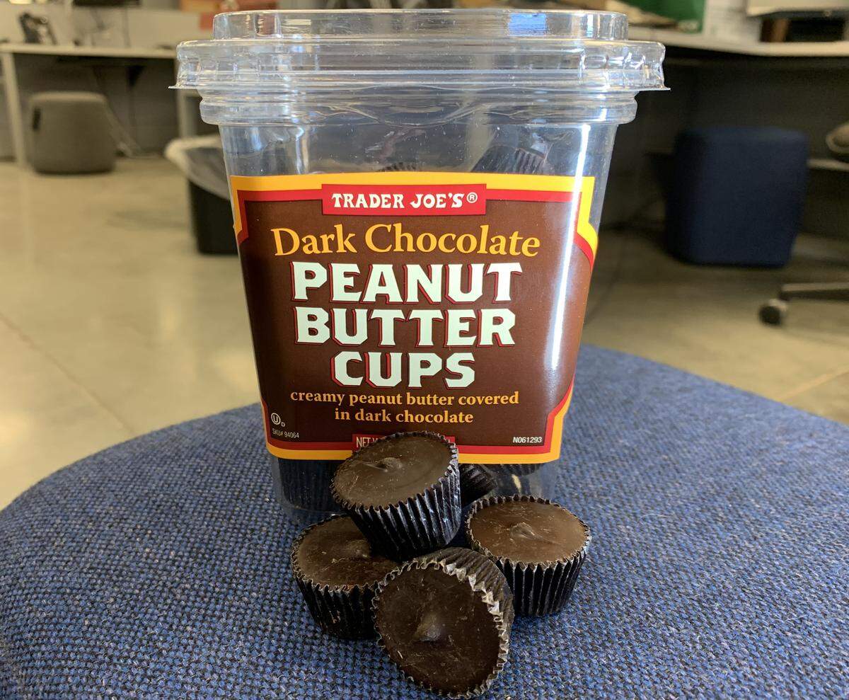 Trader Joe’s fans love the store’s dark chocolate peanut butter cups.