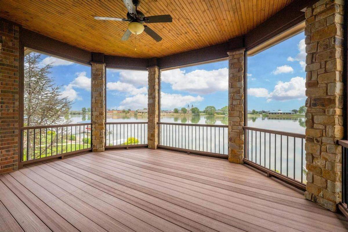 A look at the covered deck at 3510 N Beach Club Circle.