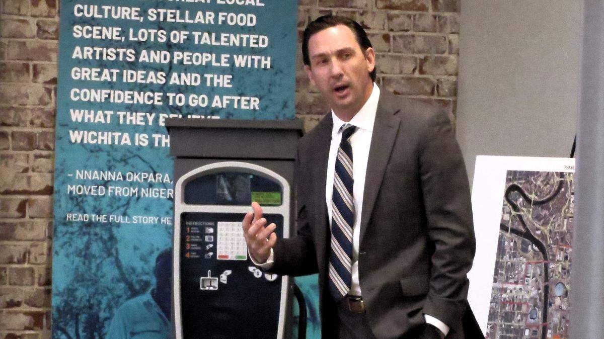 Wichita Assistant City Manager Troy Anderson, shown here in front of a high-tech parking meter, led the development of the paid-parking plan for downtown Wichita.