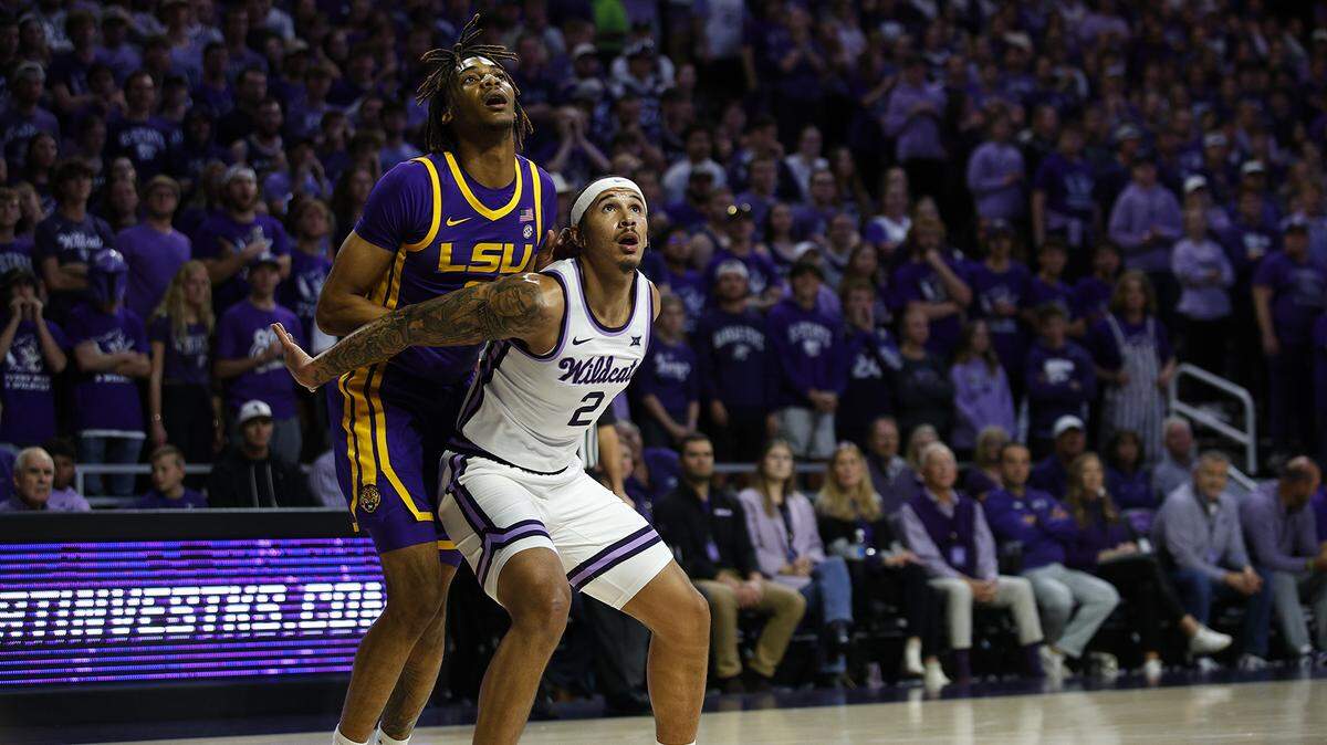 Max Jones tries to get a rebound against LSU