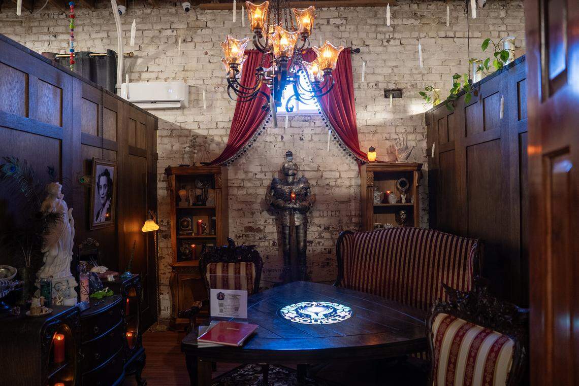 The divining parlor at the new Connect with Source store downtown is a place for making a variety of connections, in person and beyond.