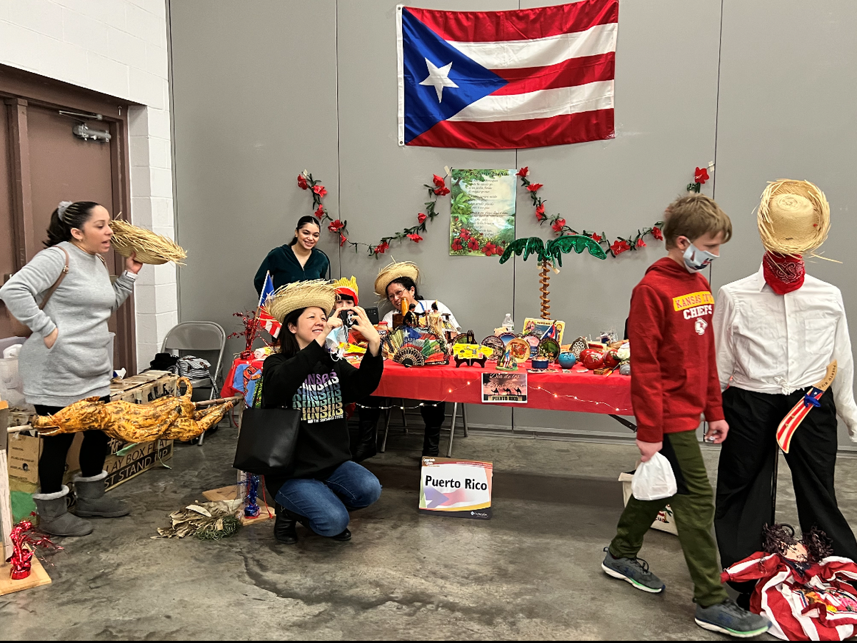 The Puerto Rico table with arts and crafts during last year’s event.