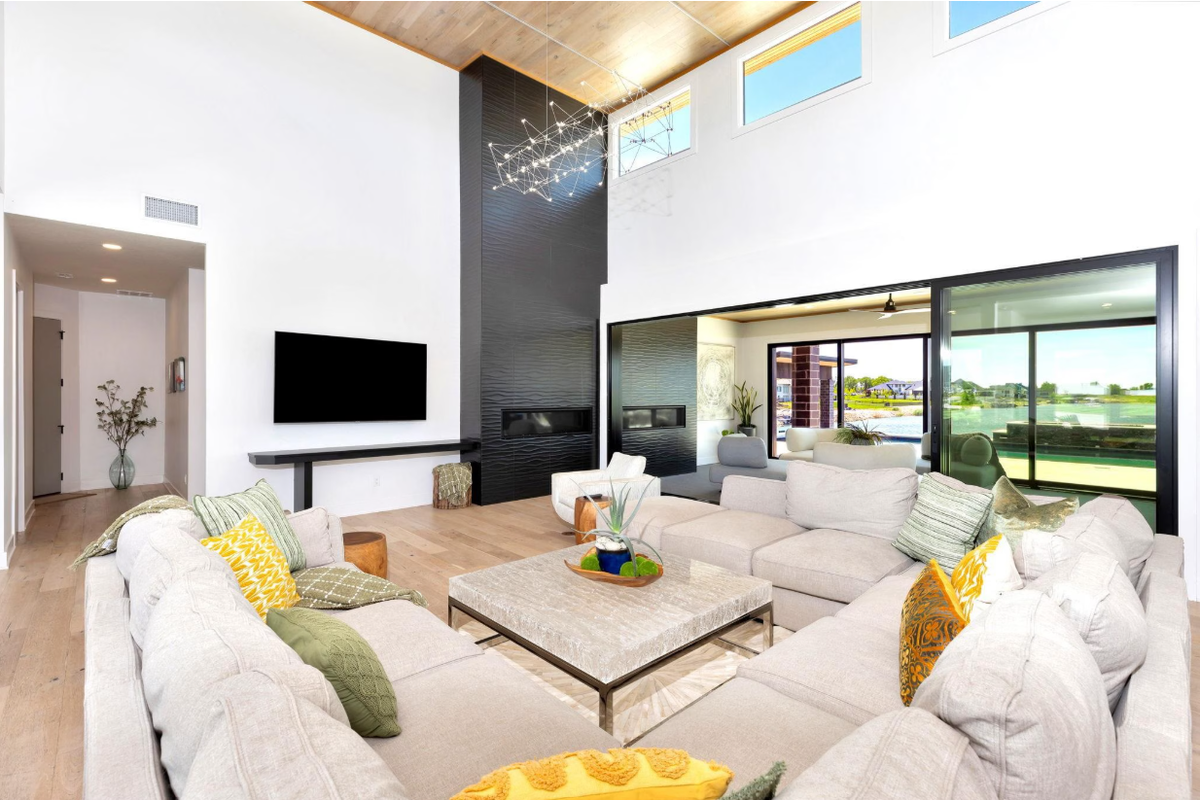 A look inside the open layout living space of 4835 W. Brisco, on sale for $1.8 million in west Wichita.
