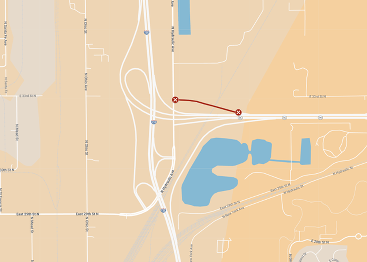 The Kansas Department of Transportation provided this graphic illustrating the closure starting Tuesday.