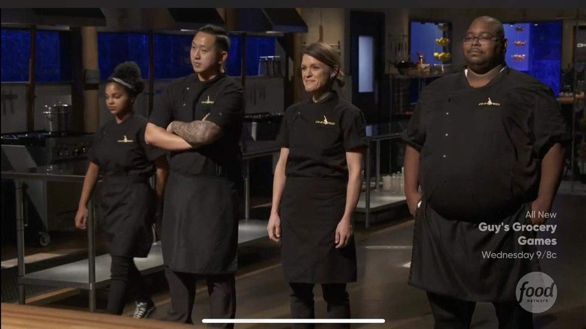 Katharine Elder, second from right, of Elderslie Farm recently appeared on “Chopped,” a culinary competition on the Food Network.