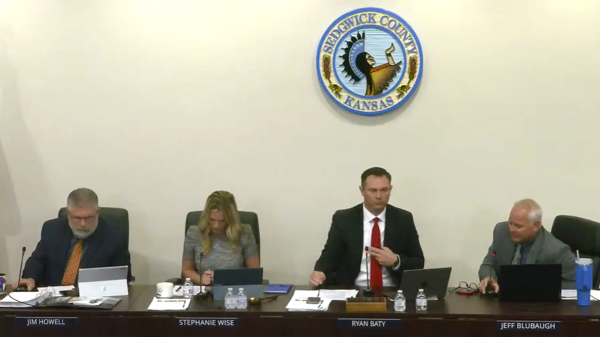 Screenshot from video of Sedgwick County Commission meeting on Sept. 3, 2025