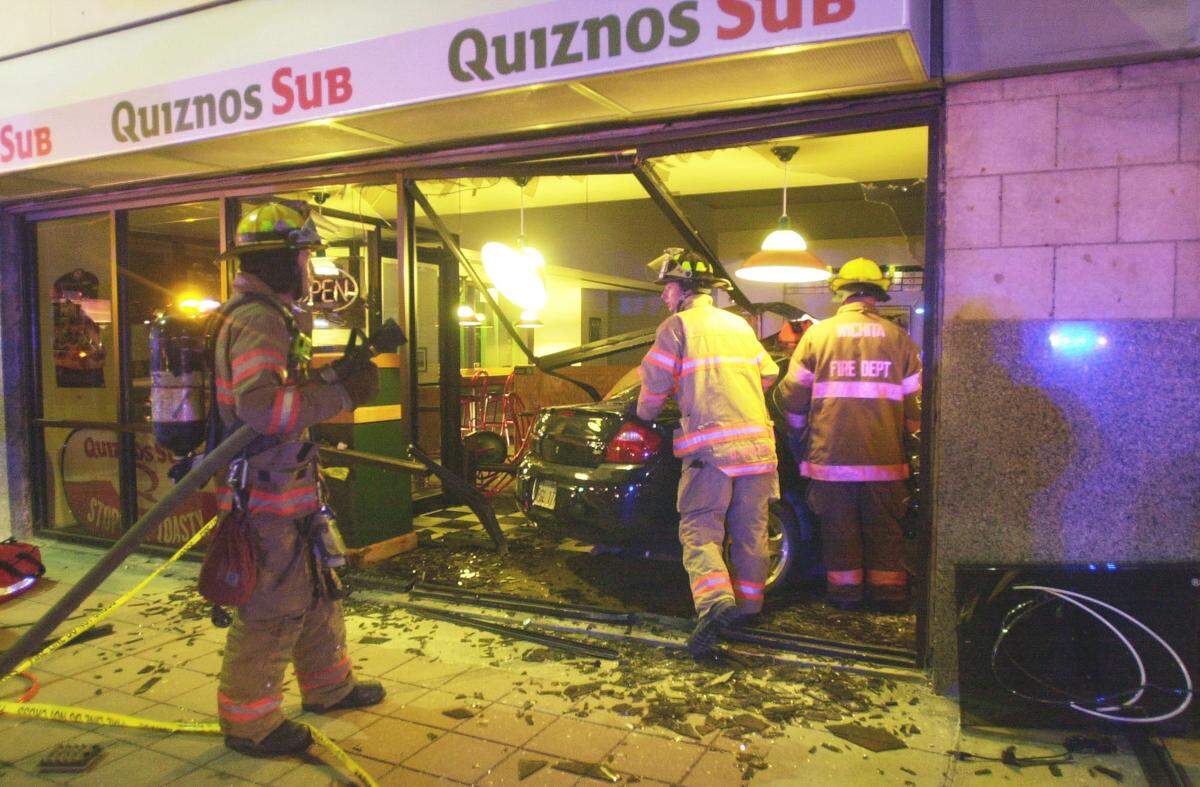The Quiznos at Douglas and Main made headlines in 2006 when a car crashed into its front windows.