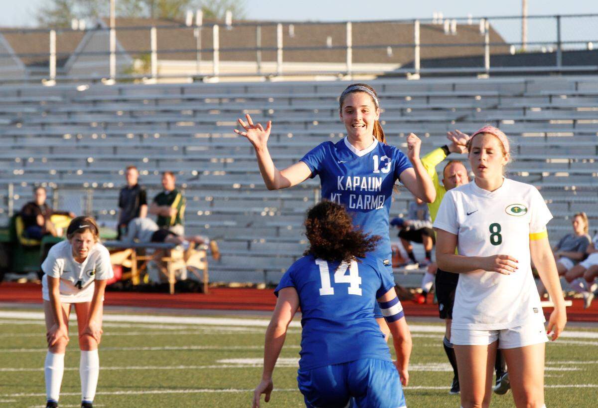 Kapaun and Carroll were selected in the top 6 of the Eagle's girls soccer team rankings from the 2017-18 school year.