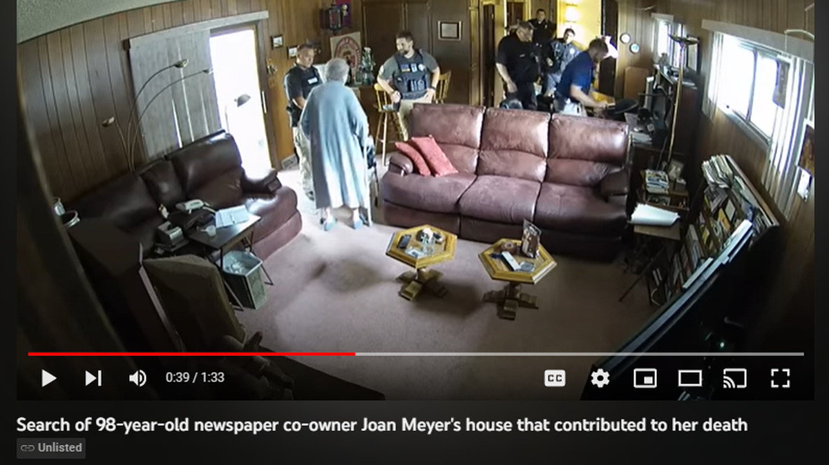 Video shows stressful raid of 98-year-old Marion County Record co-owner’s house