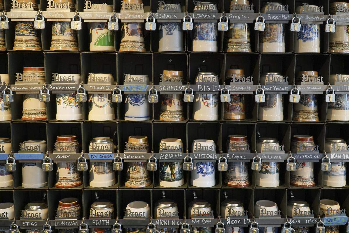 Prost’s stein club, a program that asks members to pay $100 a year to have an authentic German stein assigned to them that then resides in the restaurant in its own locker. Members of the club get $1 off their beers and 10 percent off their food when they visit. (November 19, 2018)