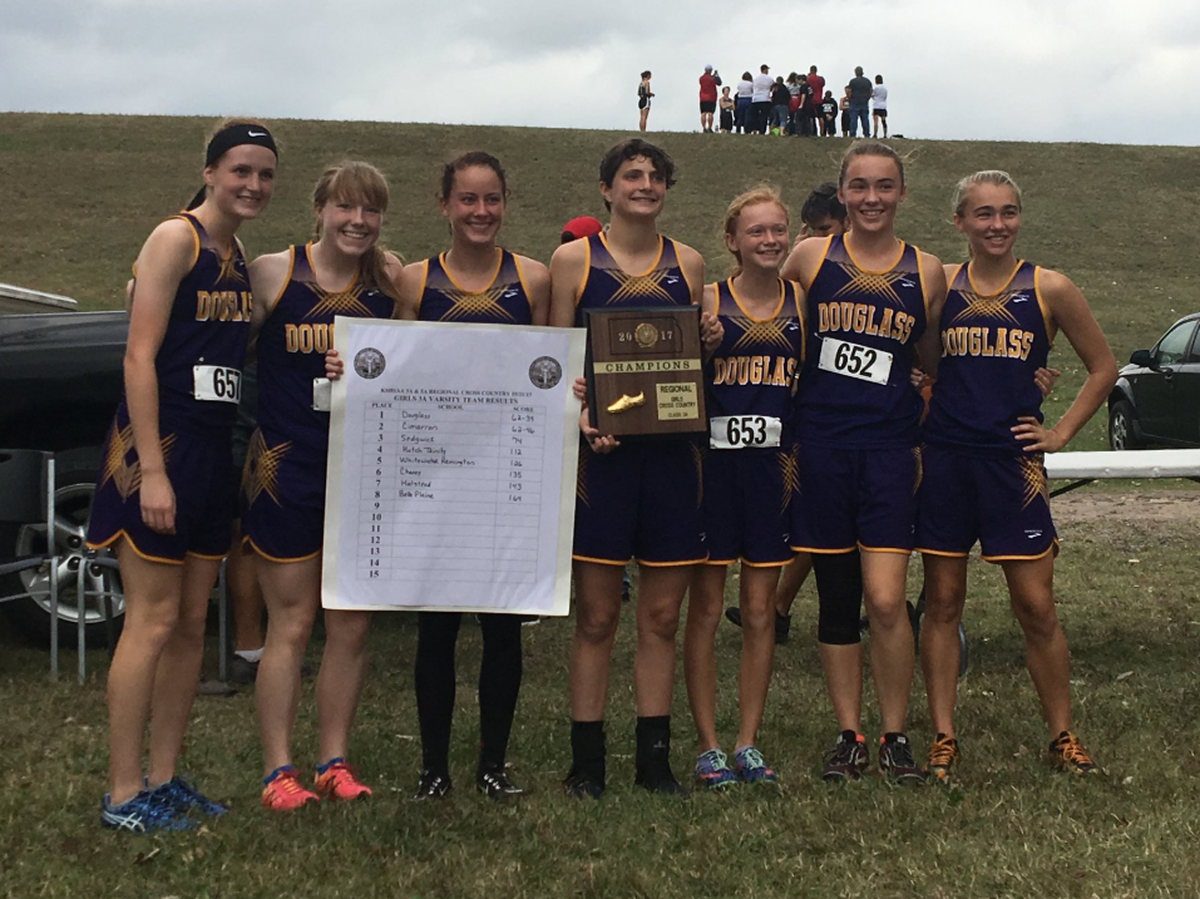 The Douglass girls cross country team