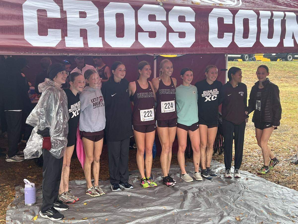 The Buhler girls cross country team won the Class 4A team state championship on Saturday.