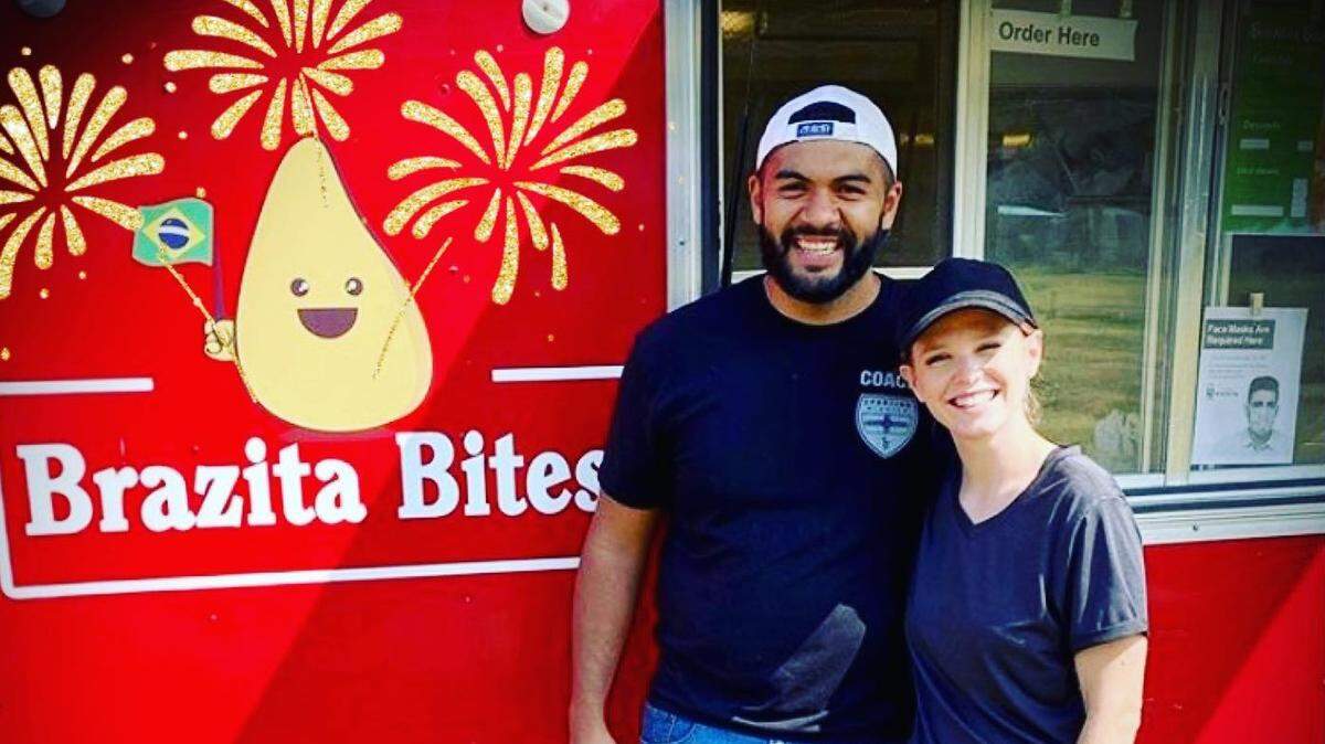 Brazita Bites owners Rodrigo and Jessica Ciriaco will serve the Brazilian street food specialties they made famous on their food truck inside the new Glas Haus Racing esports venue at 37th and Rock.