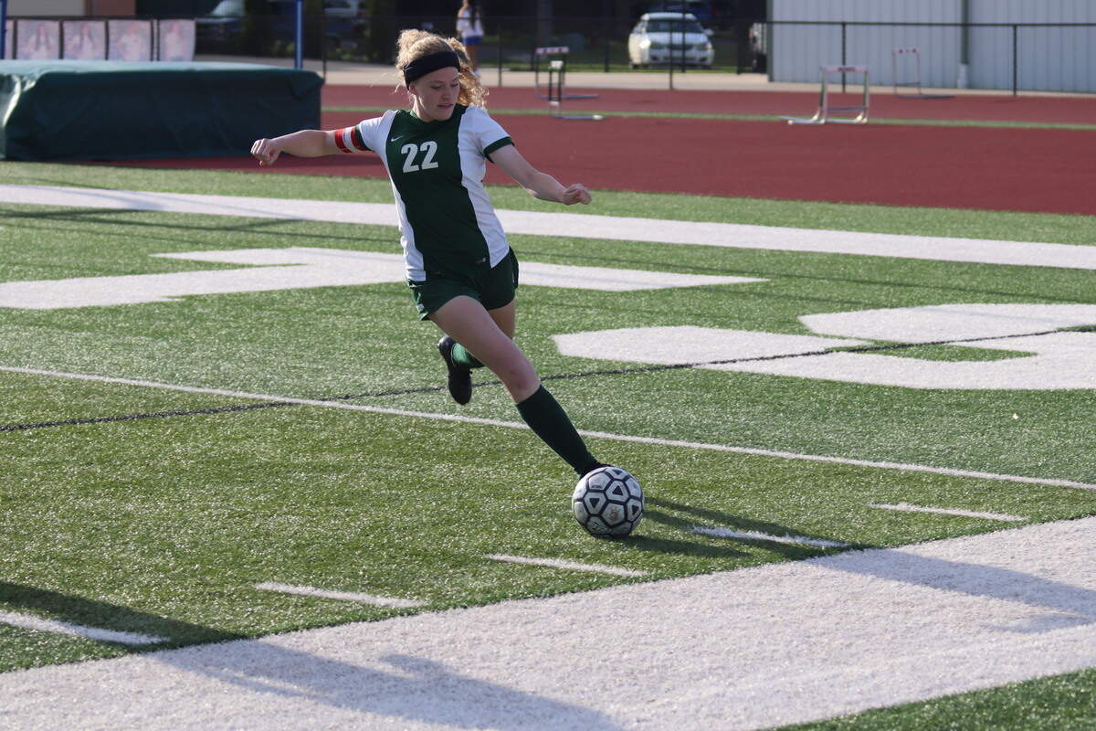 Mulvane senior defender Haley Hughes