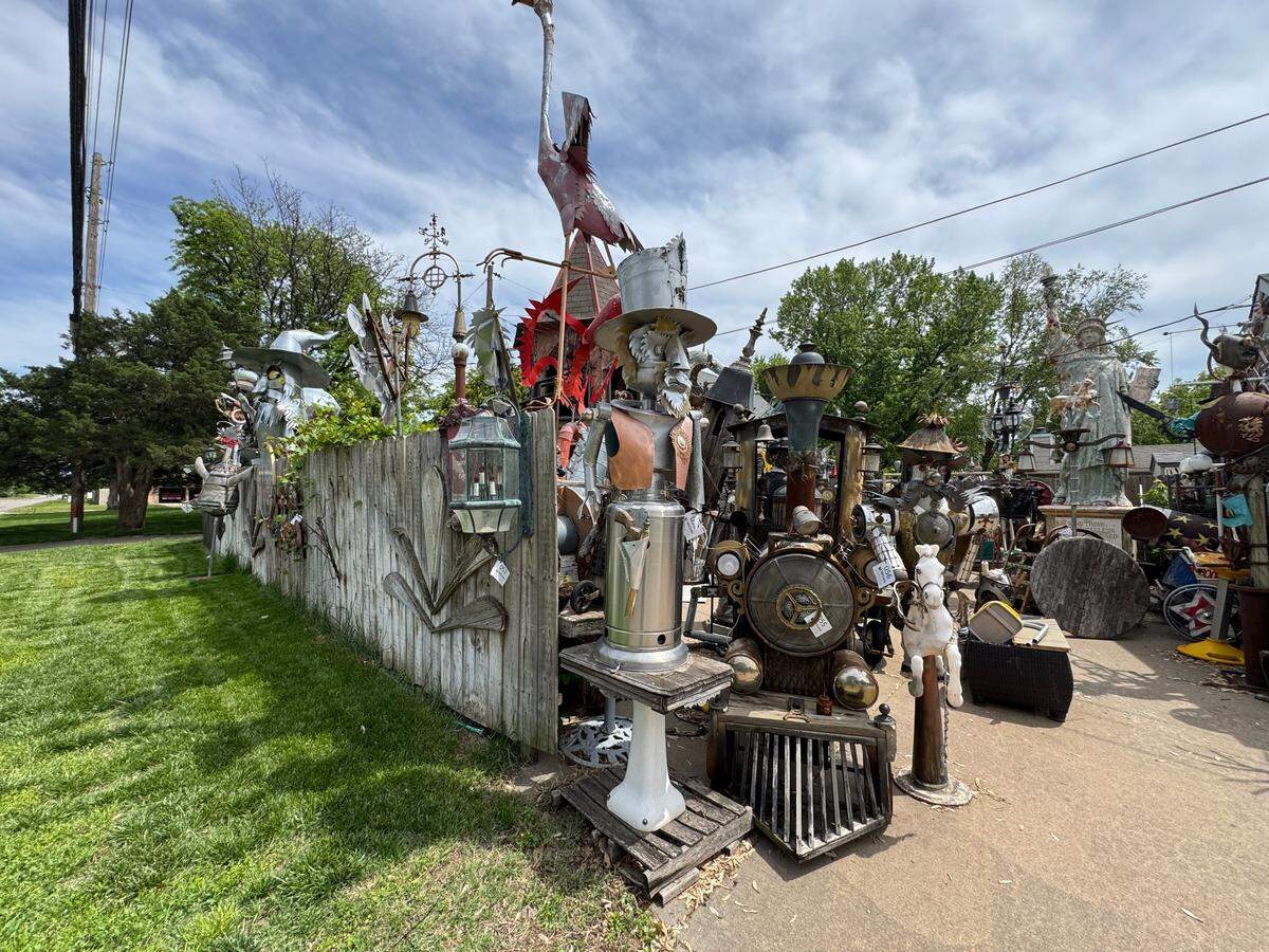 Pieces of the Steampunk Village created over the last dozen years by Wichita grass roots artist Gary Pendergrass will be auctioned off starting next week.