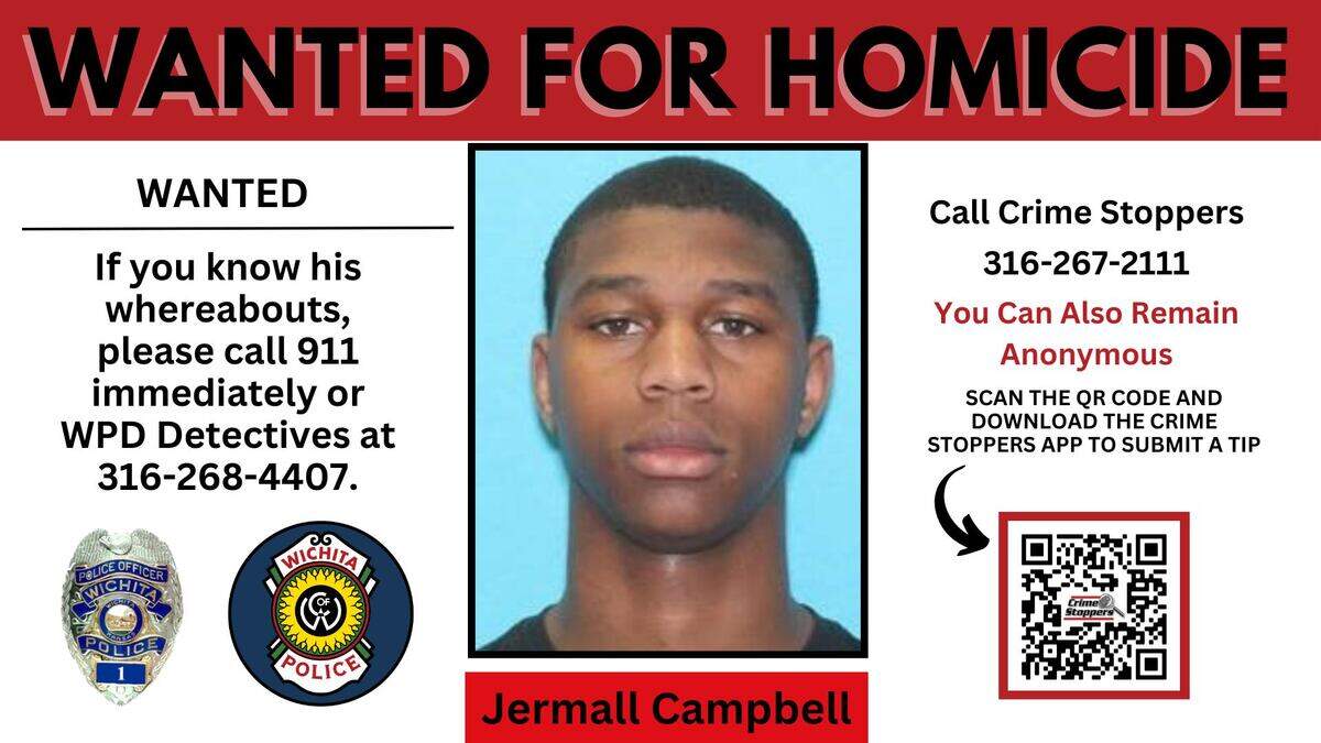 Wichita police issued a felony pickup to arrest Jermall Campbell after 13-year-old Donald Williams was fatally shot at an east Wichita QuikTrip on Oct. 31, 2024.