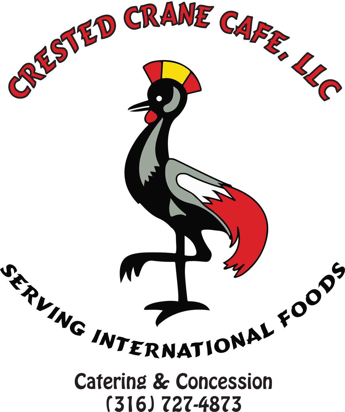 The logo for the soon-to-open Crested Crane Cafe