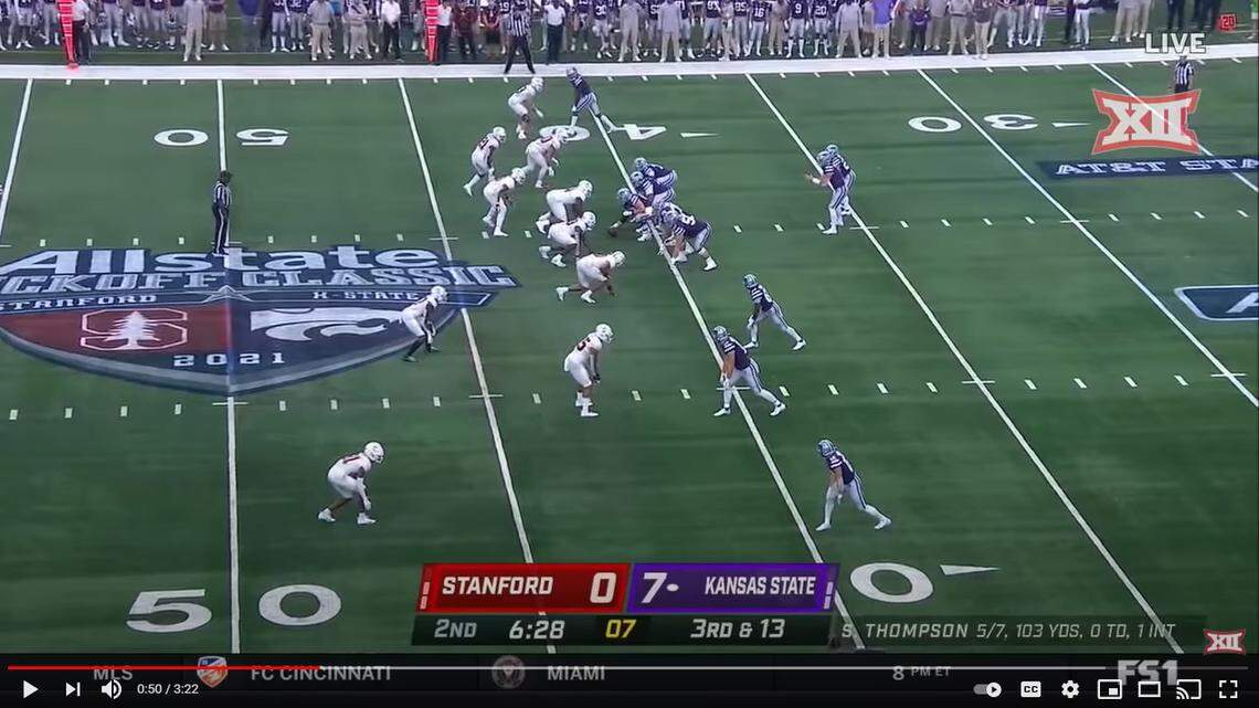 Screen shot from K-State/Stanford game.