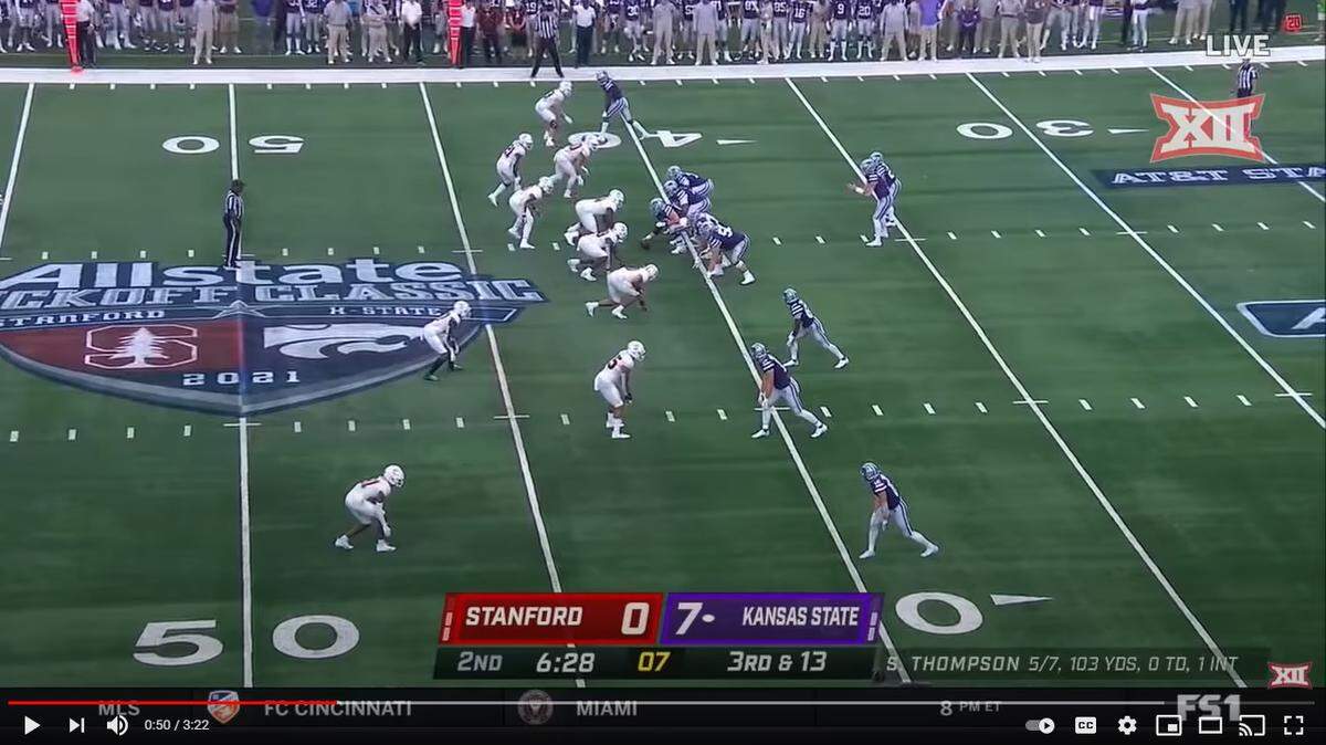 Screen shot from K-State/Stanford game.