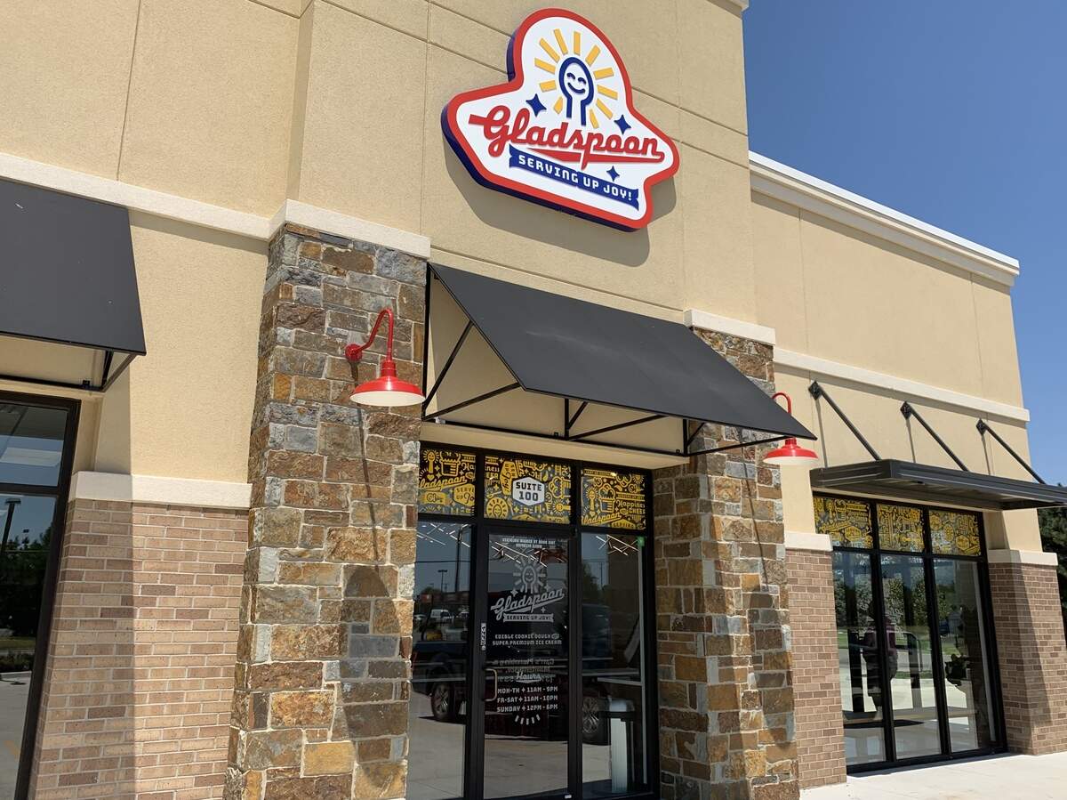 Gladspoon is a new cafe specializing in raw cookie dough and premium ice cream.