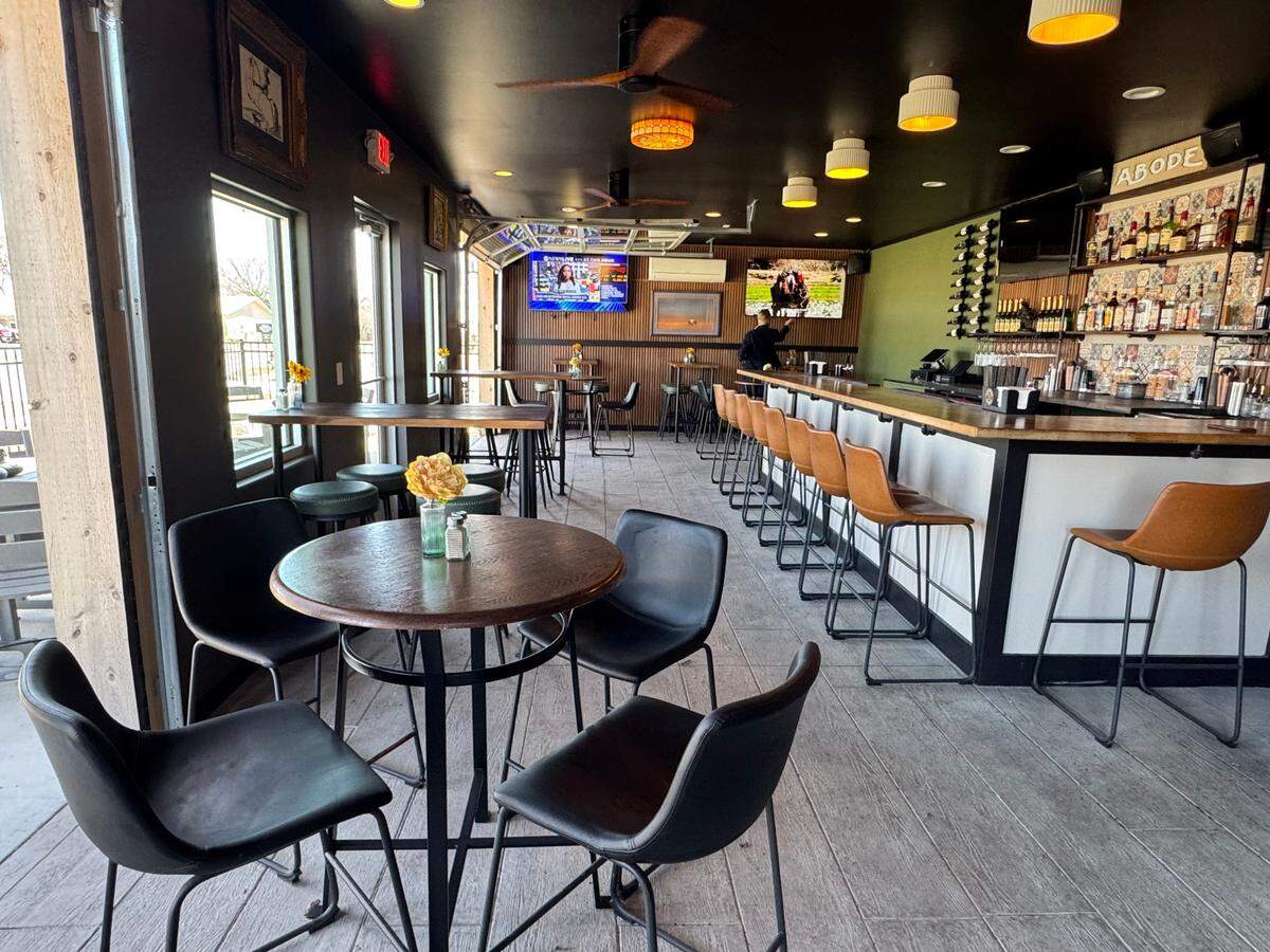Pictured is the bar side of the new Abode Bistro & Bar, which is taking over the former Rusted Rooster coffee shop space in Anodver