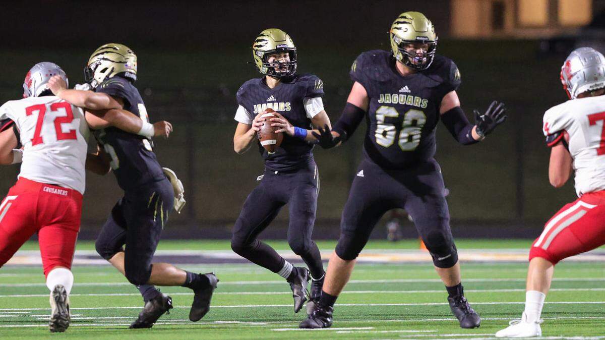 Andover Central quarterback Kai Kunz has led the Jaguars to the second round of the Class 4A state playoffs.