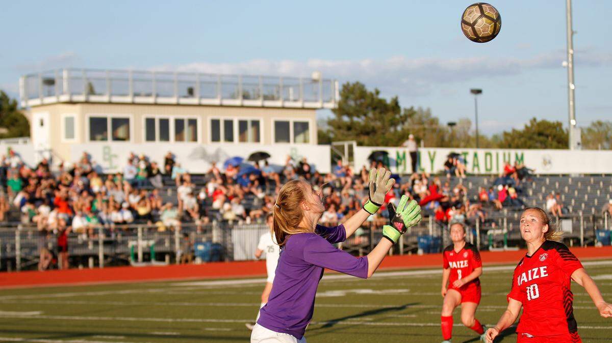 Carroll senior Aston McCorry saved three penalty kicks against Valley Center on Tuesday to advance to the Class 5A semifinals.