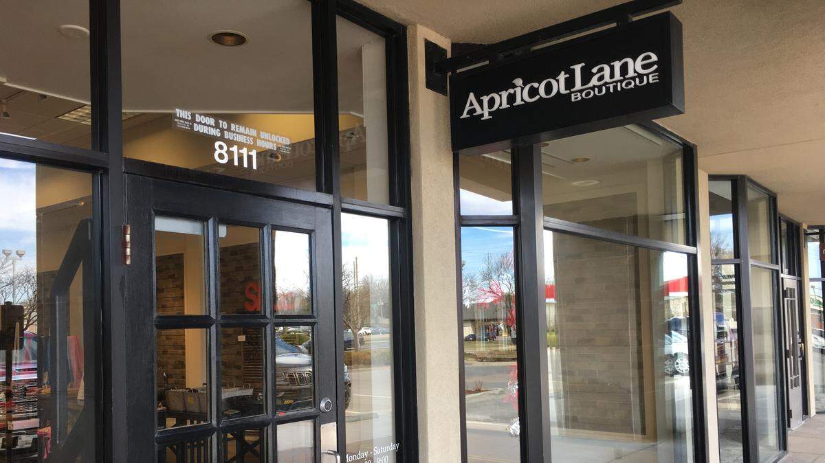 Something is going on with Apricot Lane at Bradley Fair. Most merchandise is gone from the store, and store racks are for sale, too. The owner says something exciting is happening, but she won’t say what.