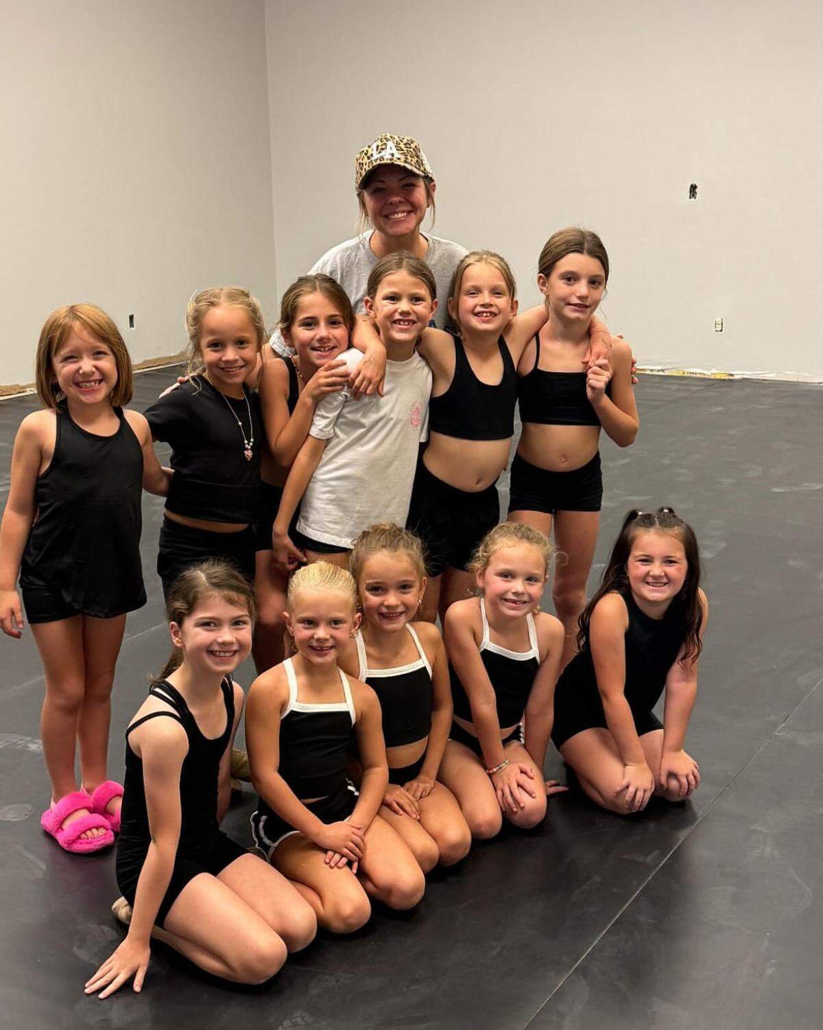 Kelcy Mohr and some of her dancers at Kelcy’s Dance Studio. This is when she showed them their new dance studio Wednesday.