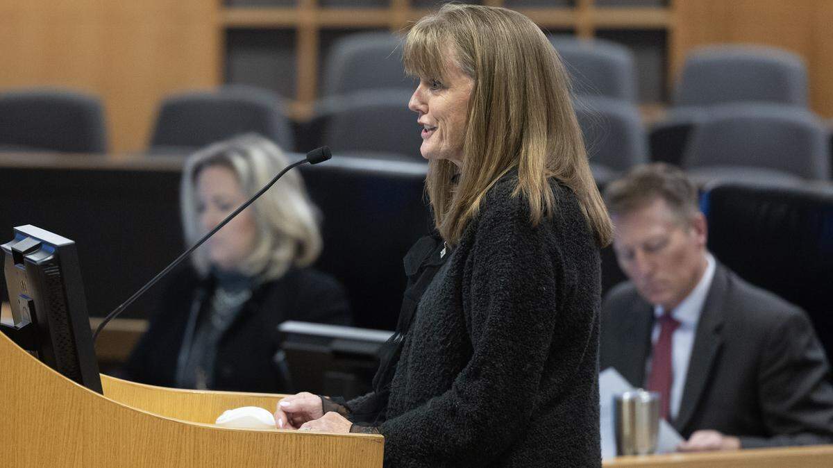 Sedgwick County Election Commissioner Laura Rainwater explains to the Wichita City Council how the extra $20,000 cost came about for the March 3 special election for a 1% sales tax increase.