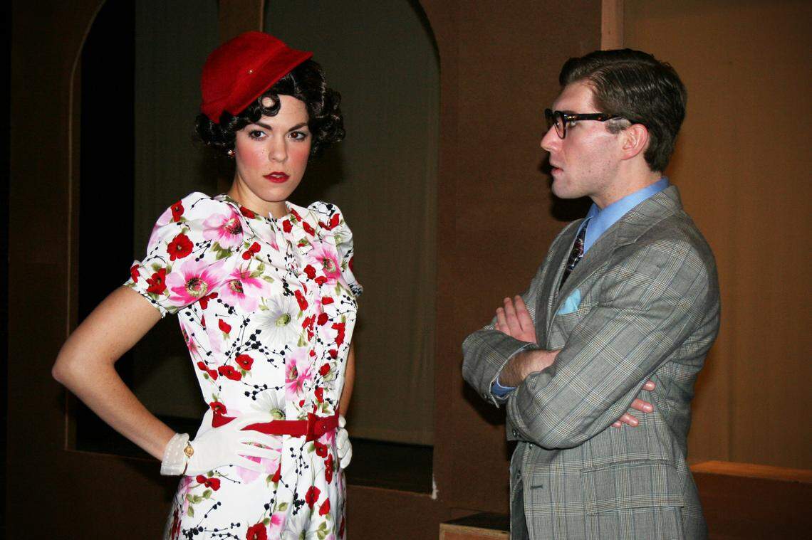 Ross McCorkell, right, performs in “She Loves Me” at Wichita State University in 2012.