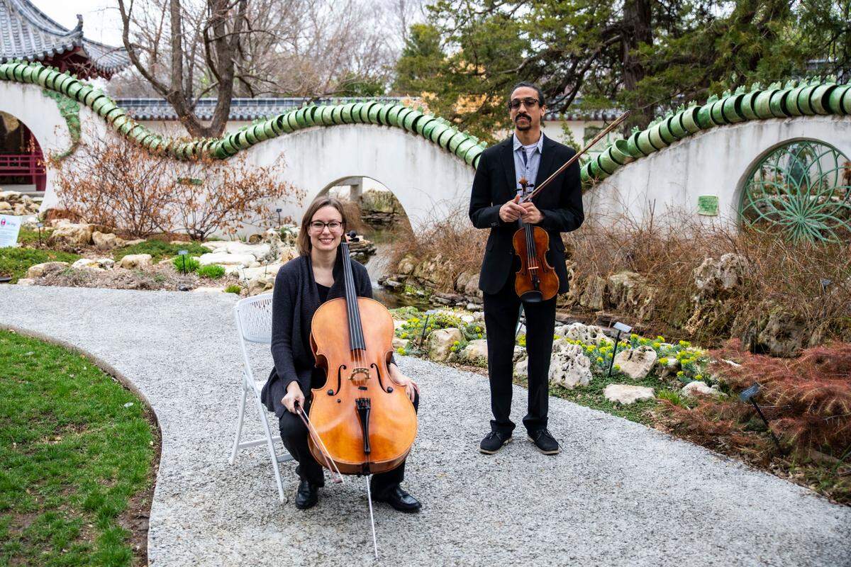 Members of the Wichita Symphony Orchestra will perform a socially distanced concert at Botanica in May.