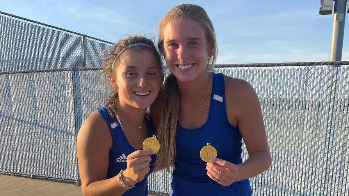 The Andover girls tennis doubles team of Anna Jittawait (left) and Brooke Walker (right) is one of the best in Class 5A this season.