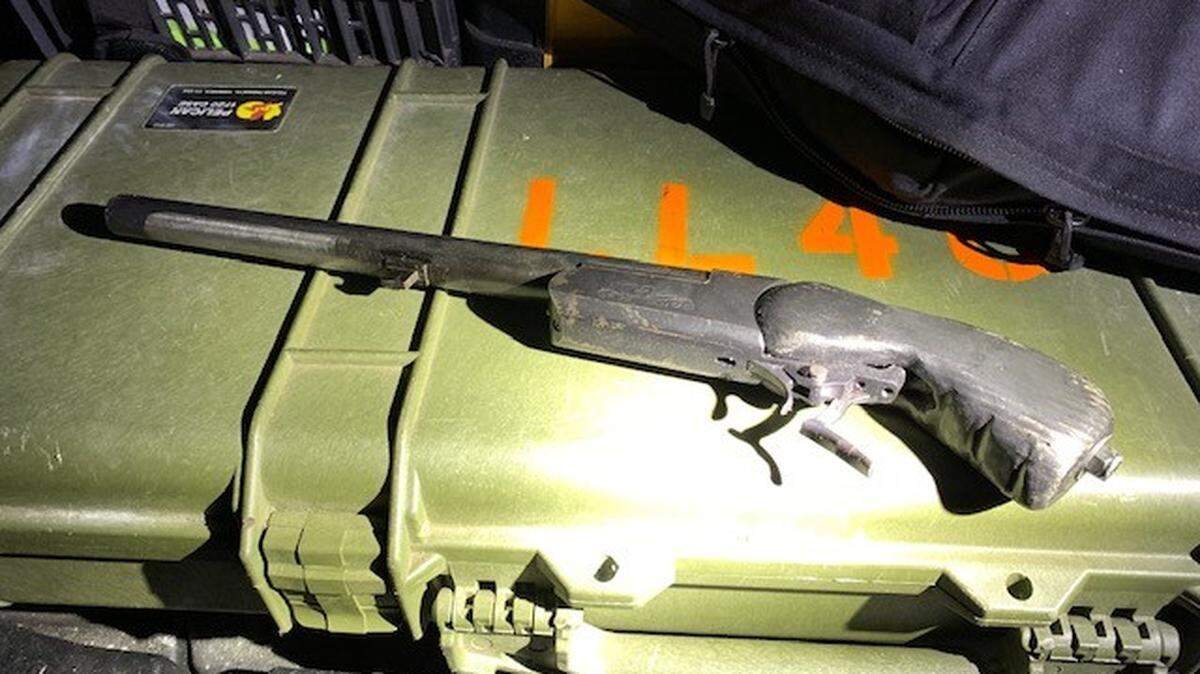 Wichita authorities say they think this sawed-off shotgun discharged, injuring three officers, as police moved furniture \at a vacant house in the 1400 block of South St. Francis. Police went to the home in February after its owner called 911 to report suspicious activity. The gun was tucked in the side pocket of a recliner.