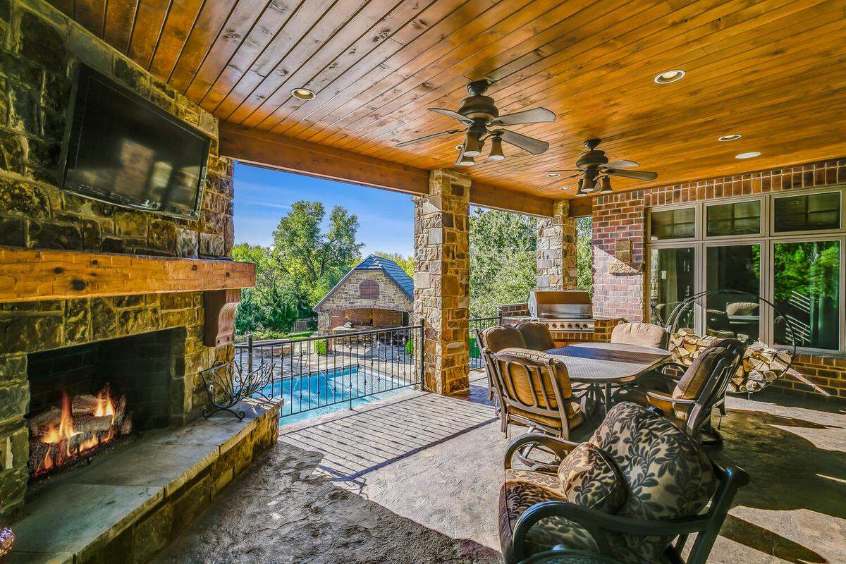 A look at the backyard of this $2,150,000 house located in the Andover School District.